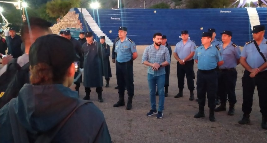 Exitoso operativo de seguridad en la primera noche del Chayero Sanagasteño. 