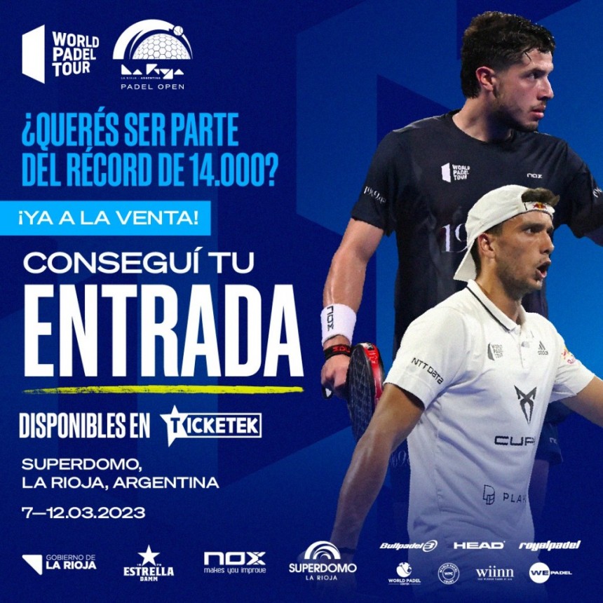 Ya están a la venta las entradas para La Rioja Padel Open