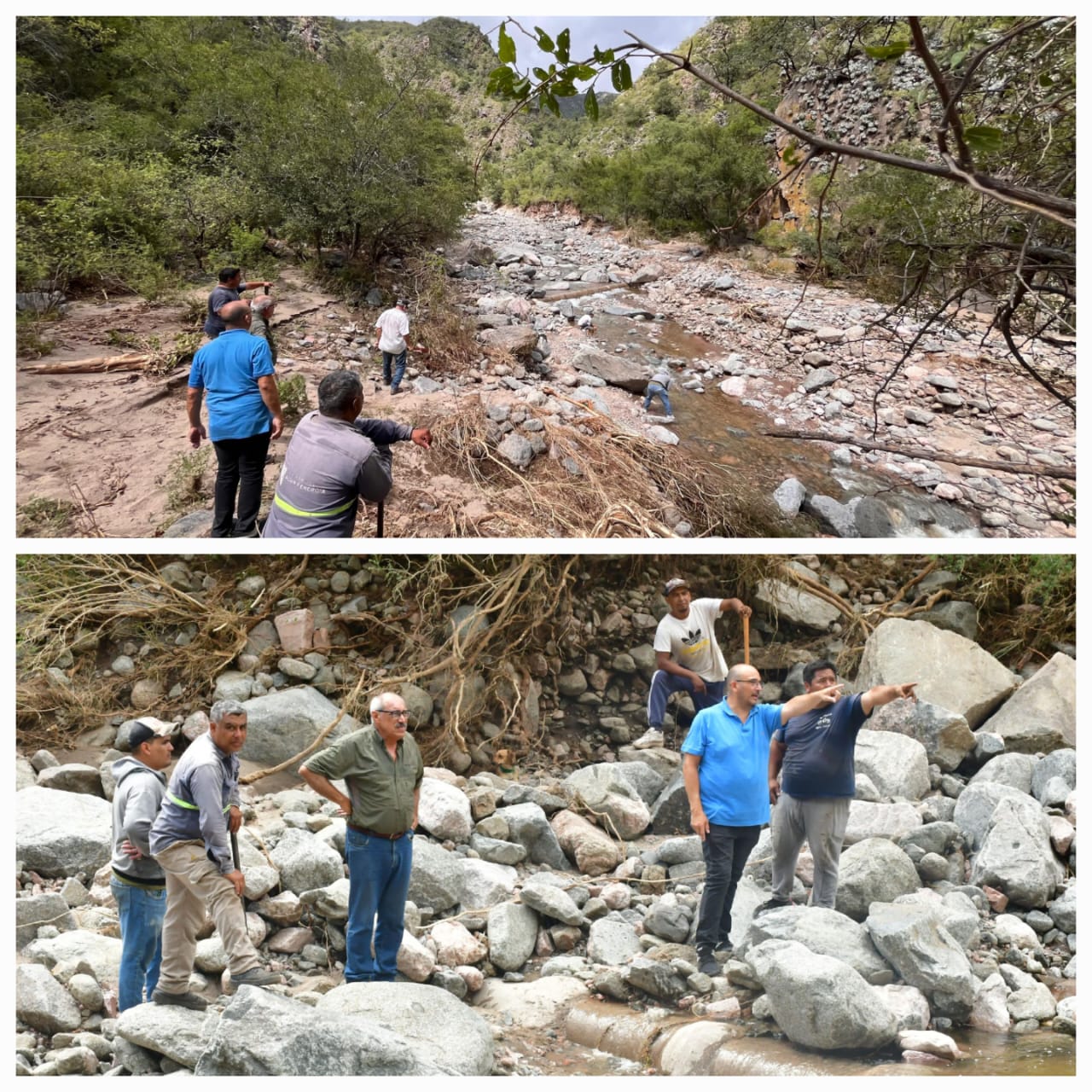 Después del temporal, se trabaja rápidamente para restablecer el servicio de agua potable en Chamical y Tama.