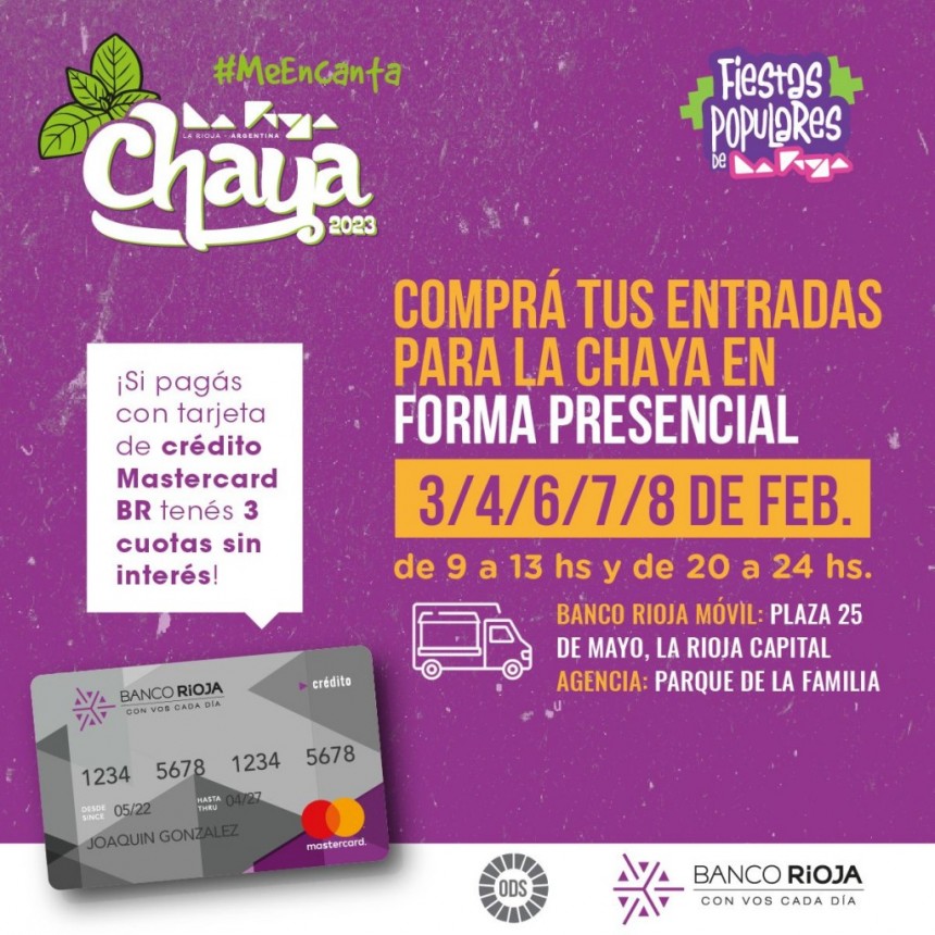 Comienza este Viernes la venta anticipada de entradas modalidad presencial para la Chaya 2023