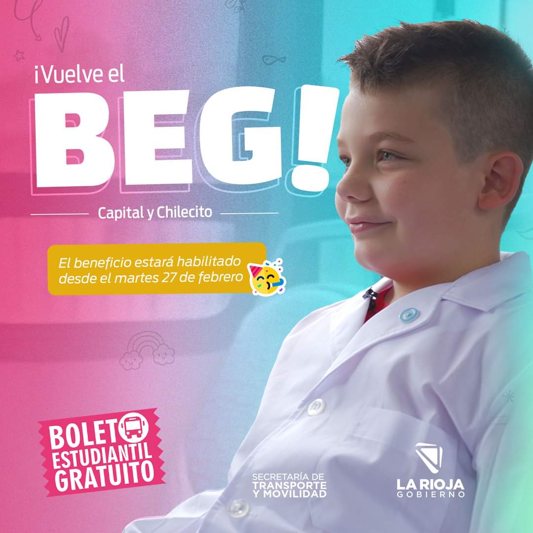 Política Publica. Miles de riojanos podrán acceder este año al boleto estudiantil gratuito.