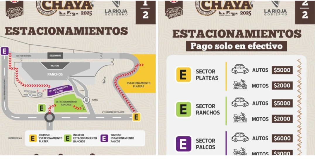 Brindan información sobre el ingreso al predio de la Fiesta Nacional de la Chaya 2025