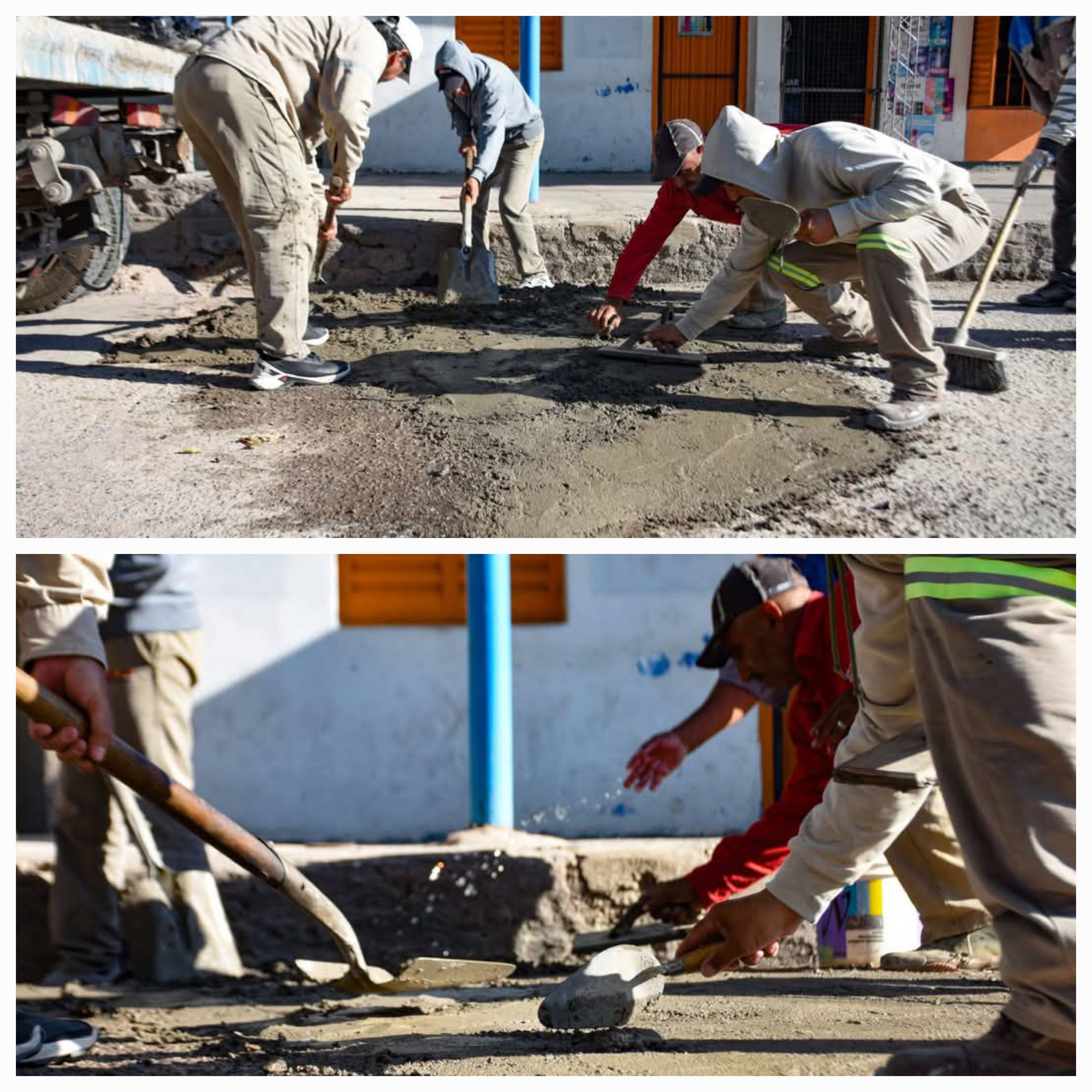El Municipio Capital sigue adelante con el bacheo sobre San Nicolás de Bari.