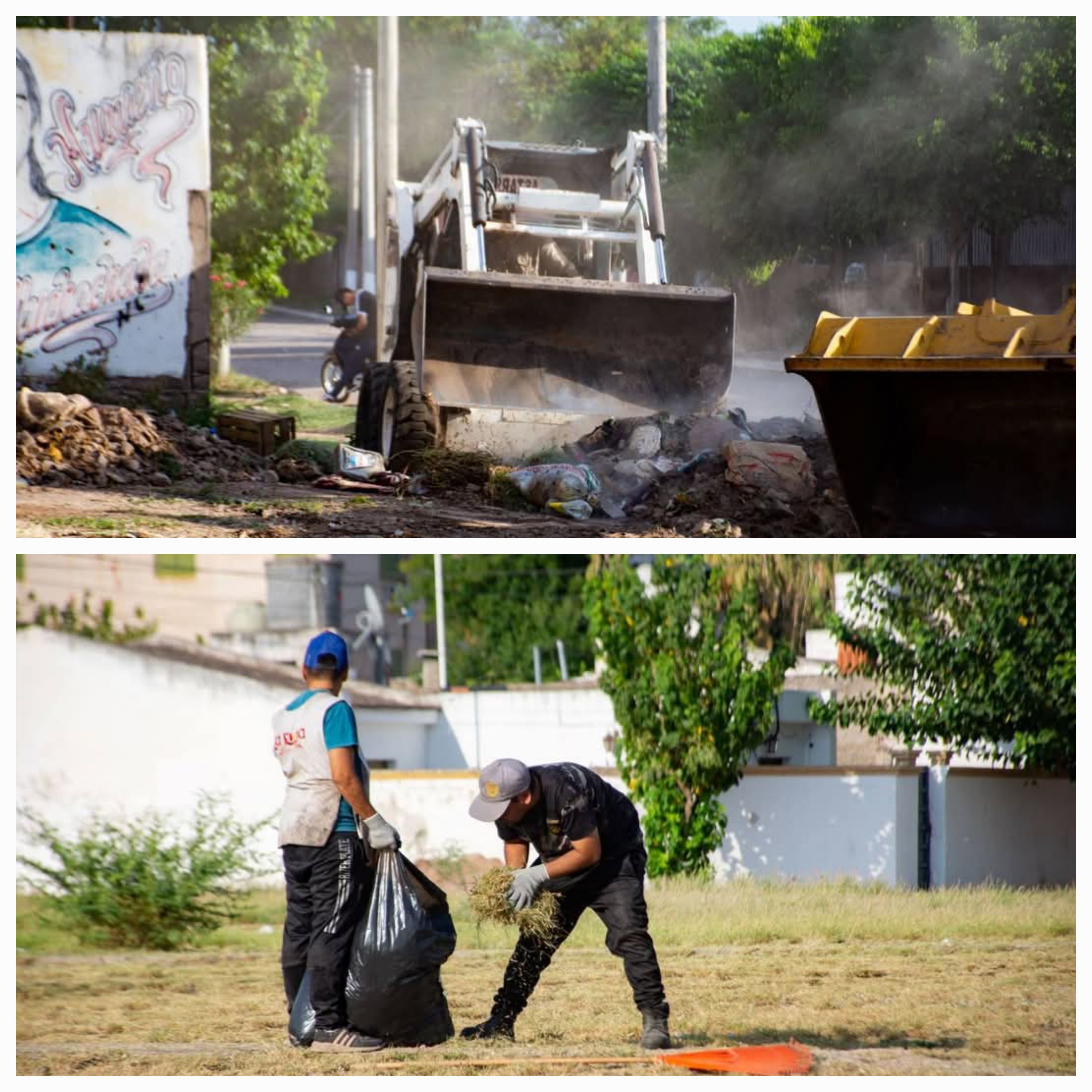 Operativo integral de limpieza abarcó tres sectores del Barrio Antartida.