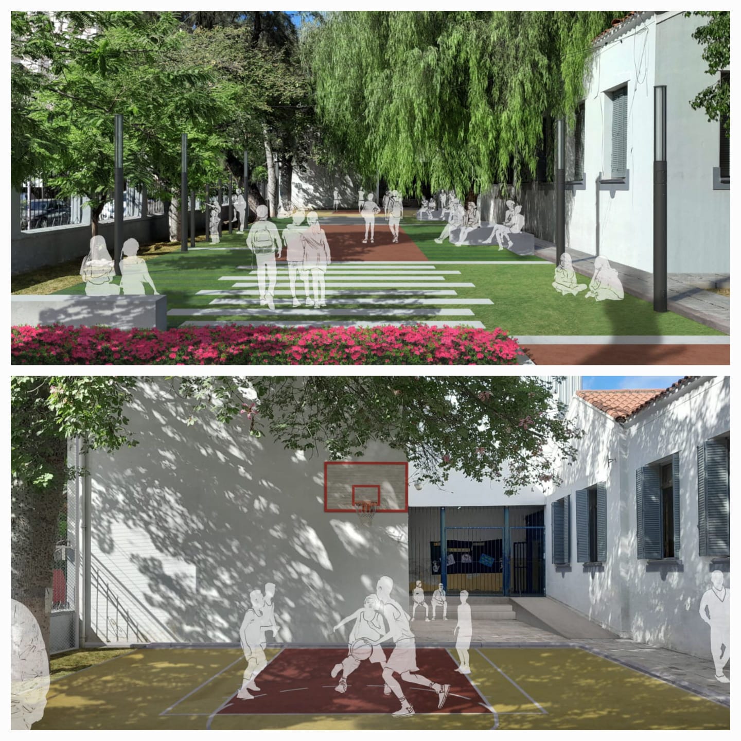 Nuevo espacio recreativo. Novedosa refacción en escuela 