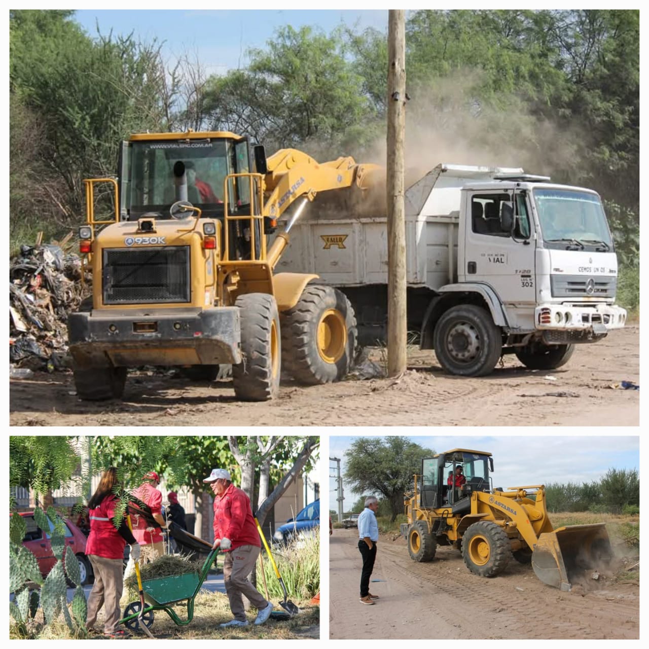 Zona Sur. Realizaron un operativo integral de limpieza.