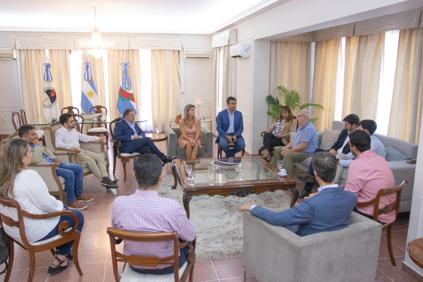 El gobernador Ricardo Quintela se reunió con autoridades de la Fundación Pampa Energía