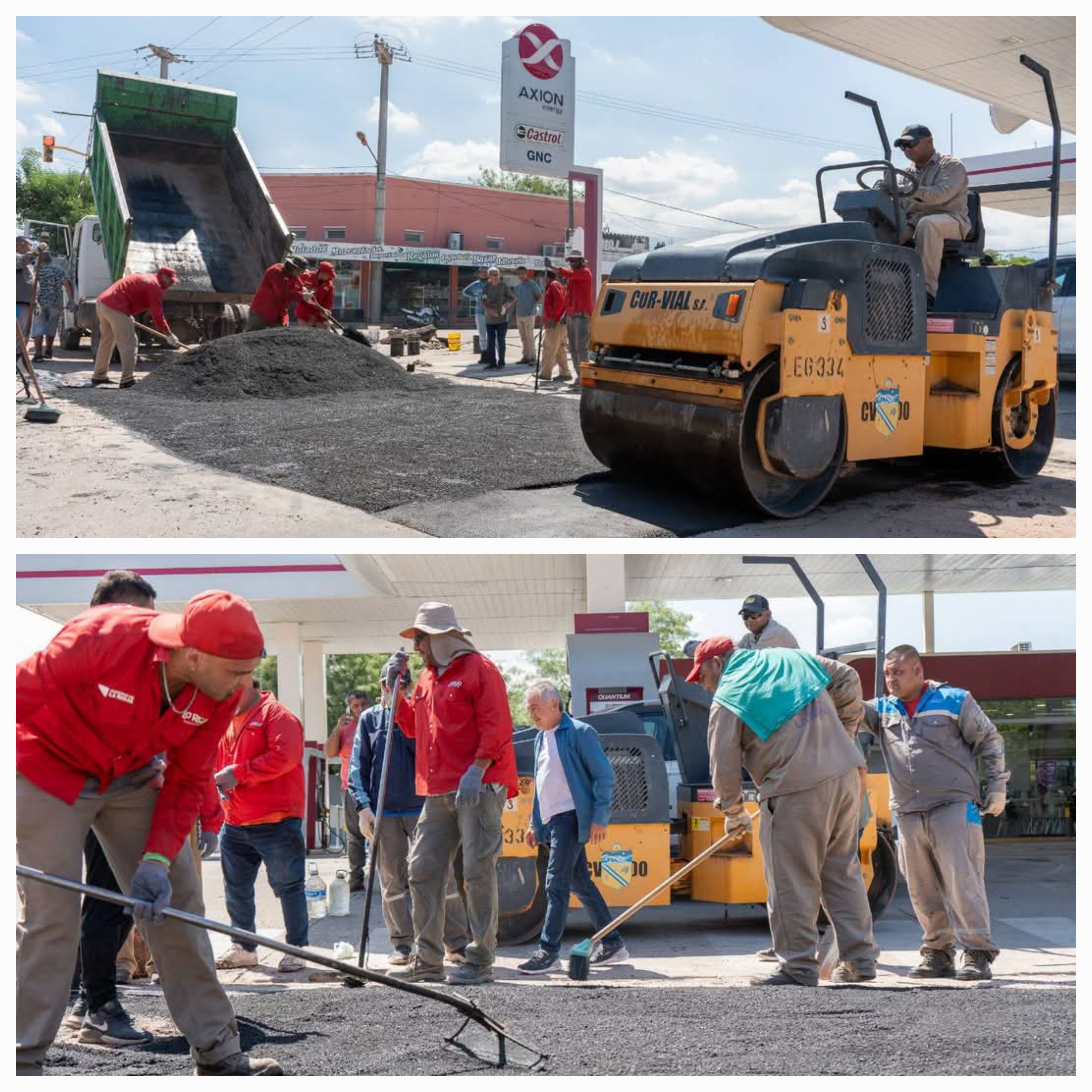 El Municipio de la Capital realizó bacheo extendido sobre Av. San Nicolas de Bari.