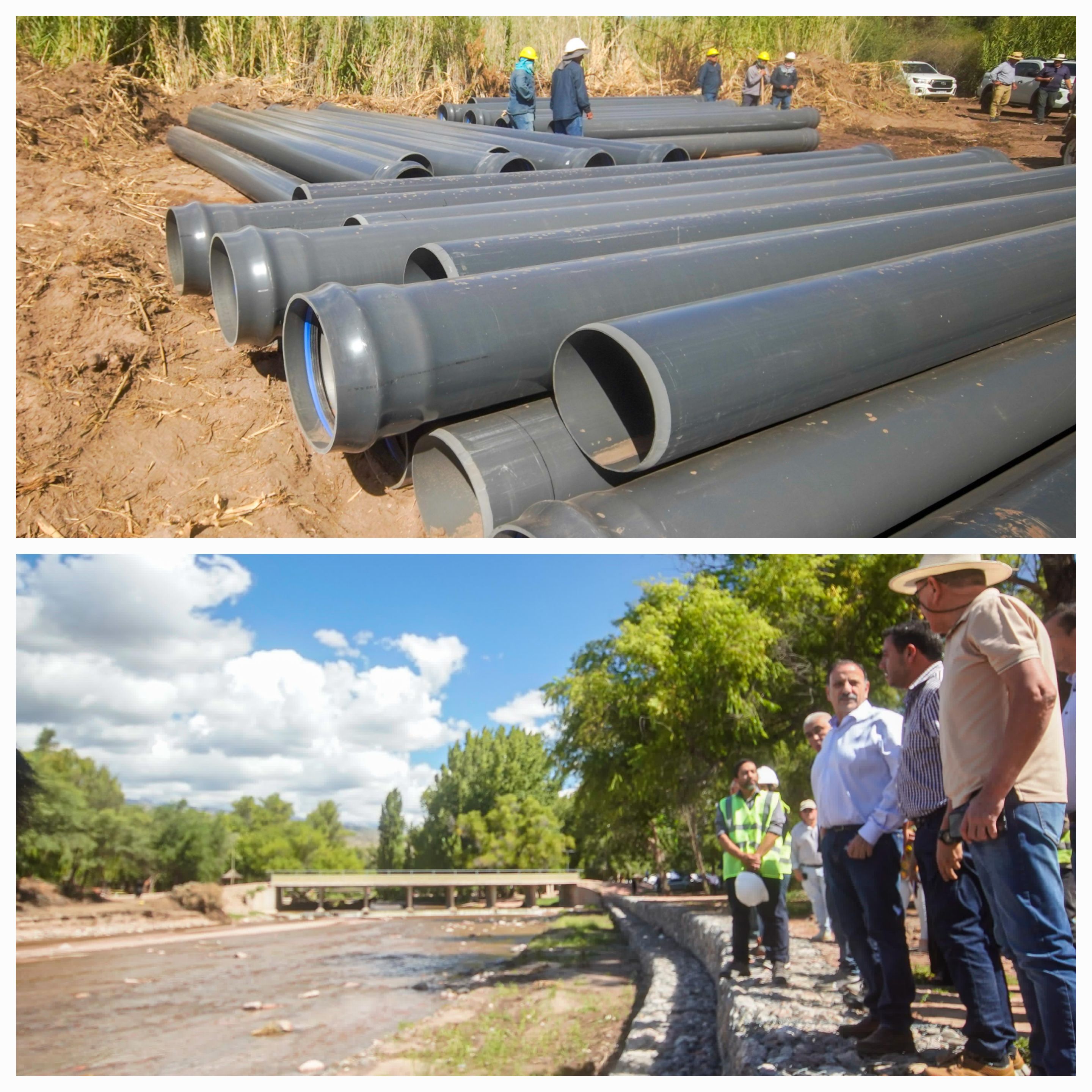 El Gobernador Ricardo Quintela Inspeccionó el progreso en obras de riego en San Blas de los Sauces.