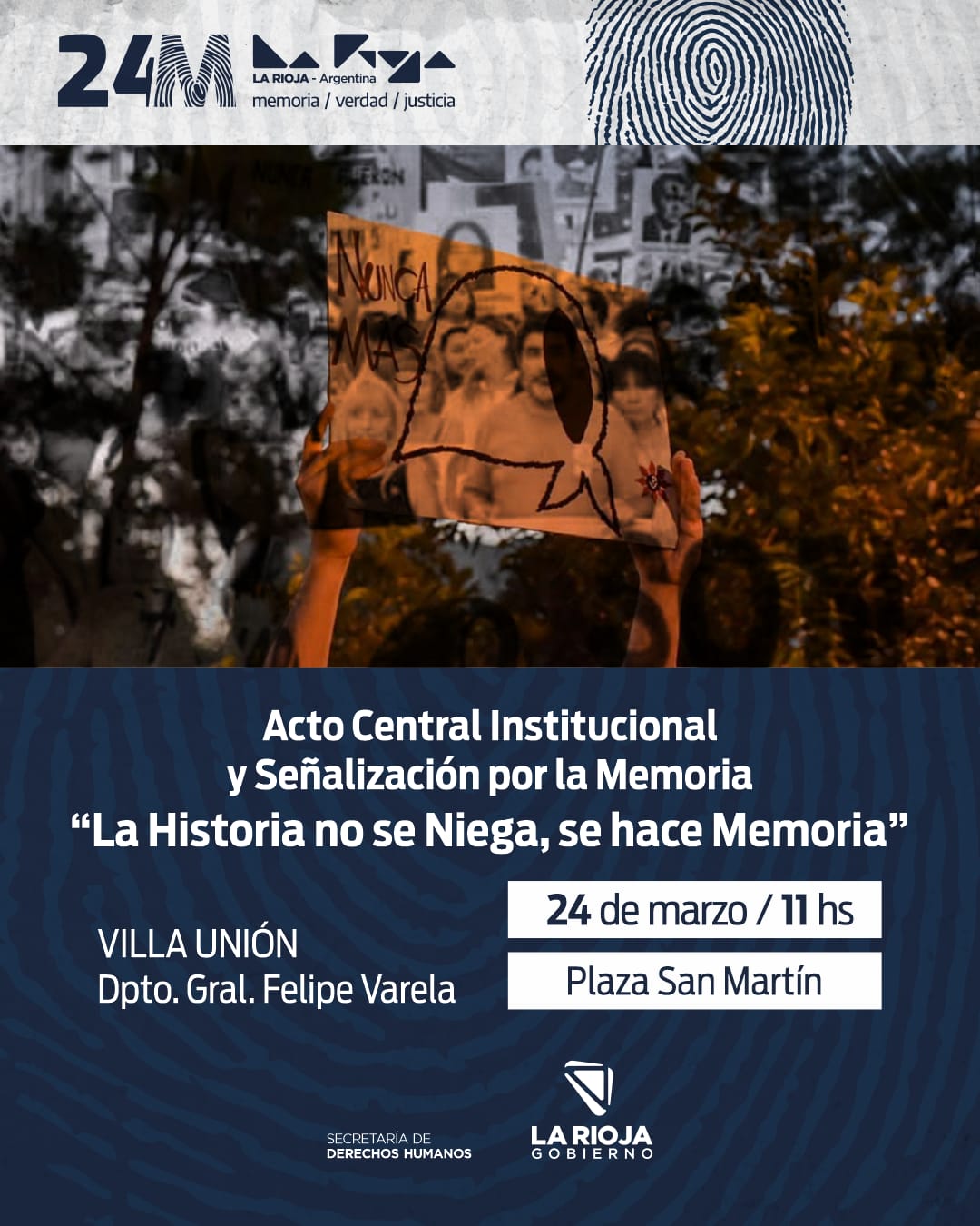 Acto central por el 24M se realizará en Villa Unión. 