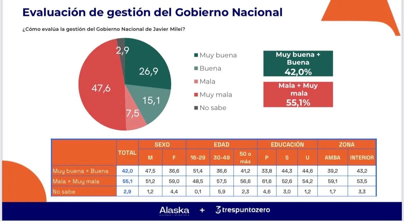 Encuestas 2025: Milei pierde votos en su nucleo duro de jovenes