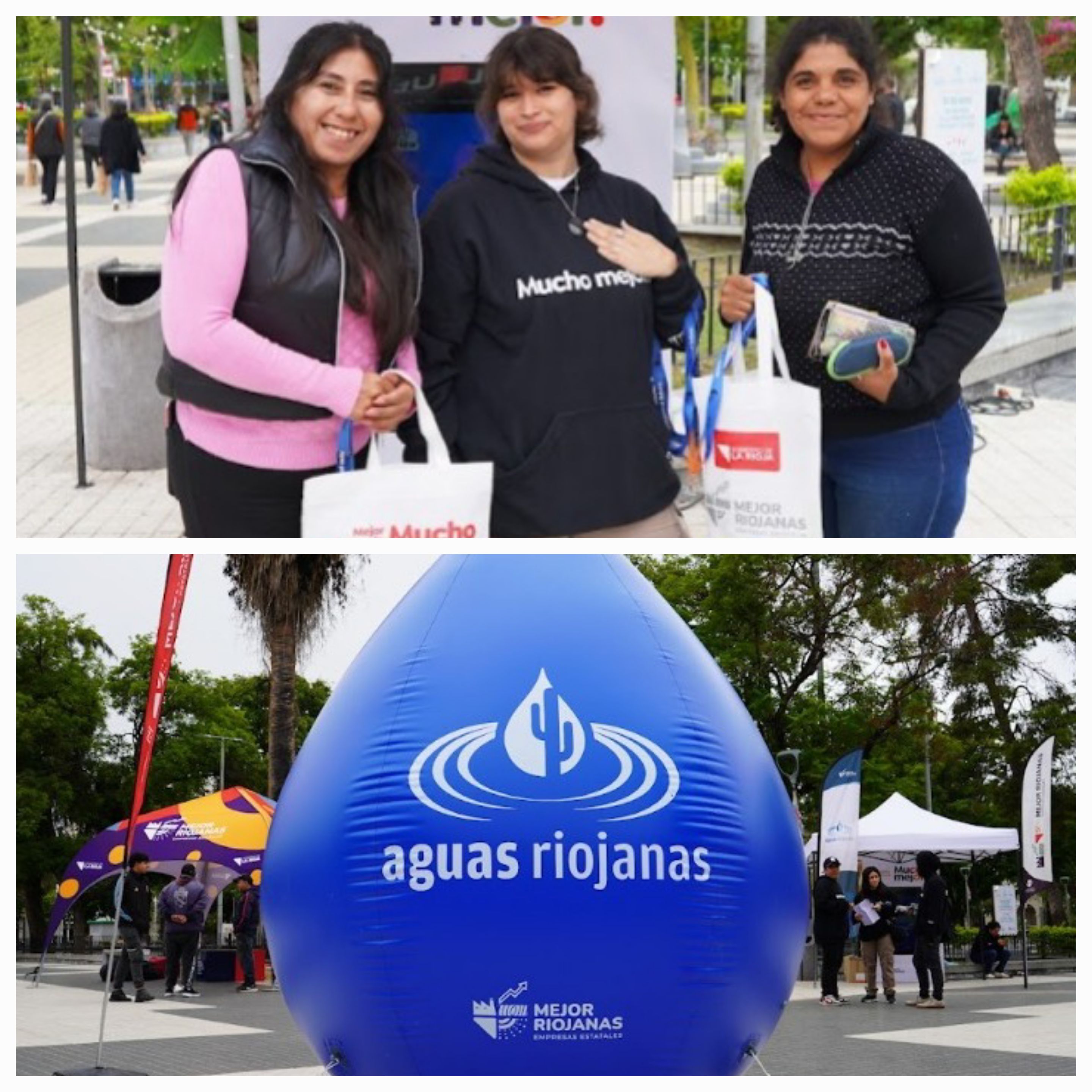 El Gobierno desarrolla actividades interactivas para fomentar un consumo responsable de agua en la Plaza 25 de Mayo.