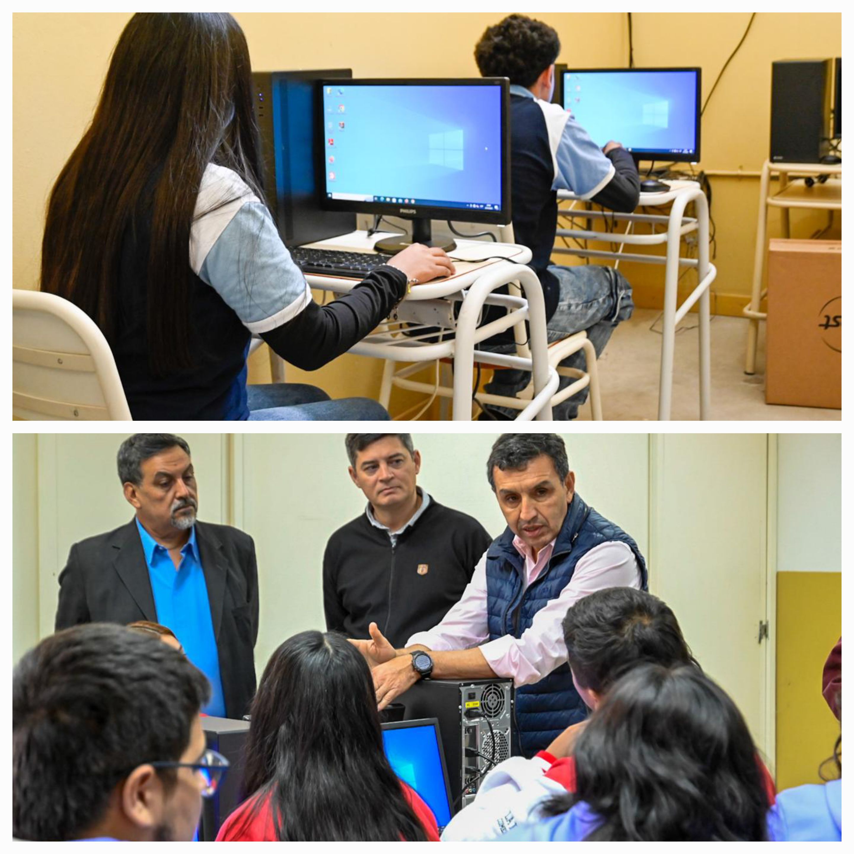 Educación entregó computadoras a escuelas técnicas para la formación de sus estudiantes.