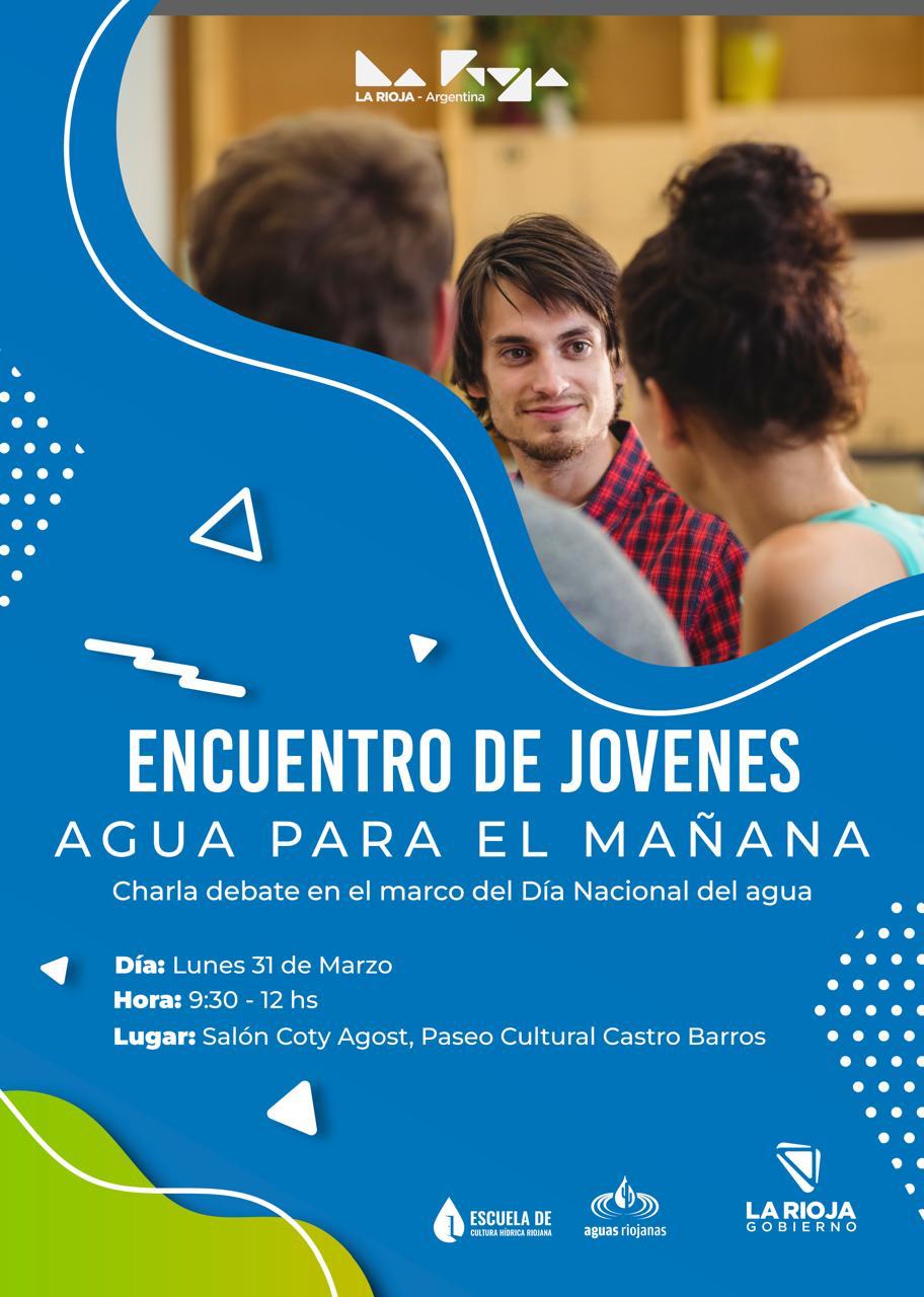 Las juventudes debatirán sobre el uso del recurso hídrico en el Día Nacional del Agua. 