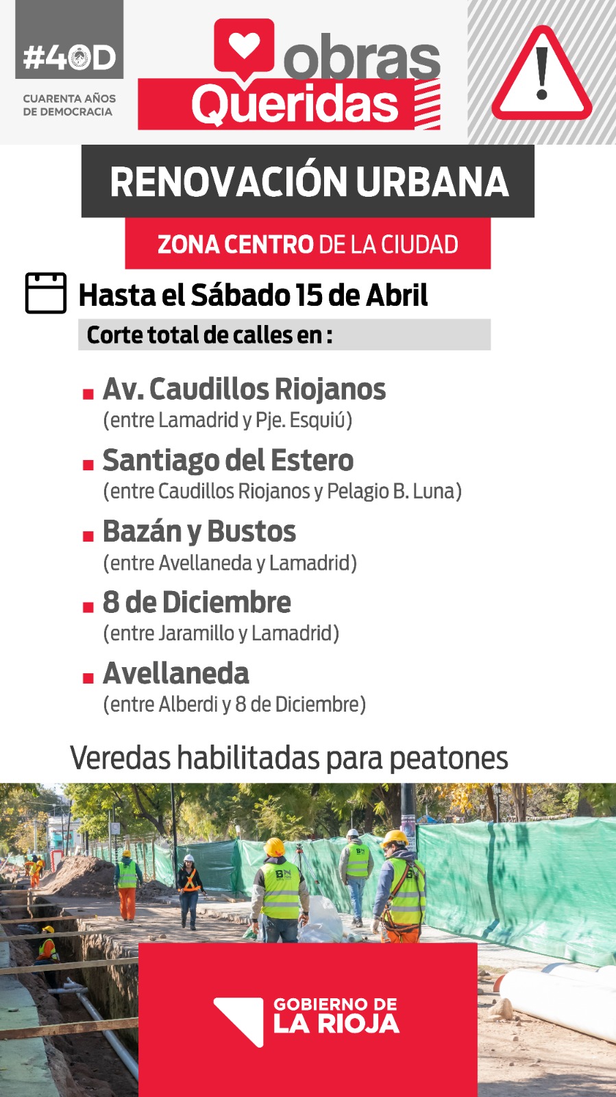 Cronograma de trabajo para la Renovación Urbana del centro de la ciudad capital