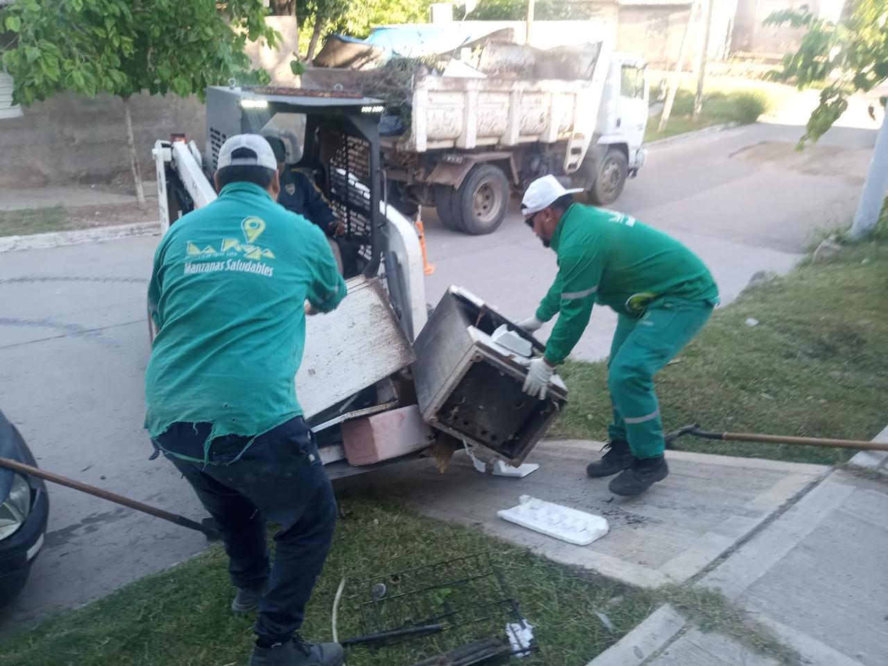 Dengue: realizaron operativo de bloqueo en barrio Juan Domingo Perón.