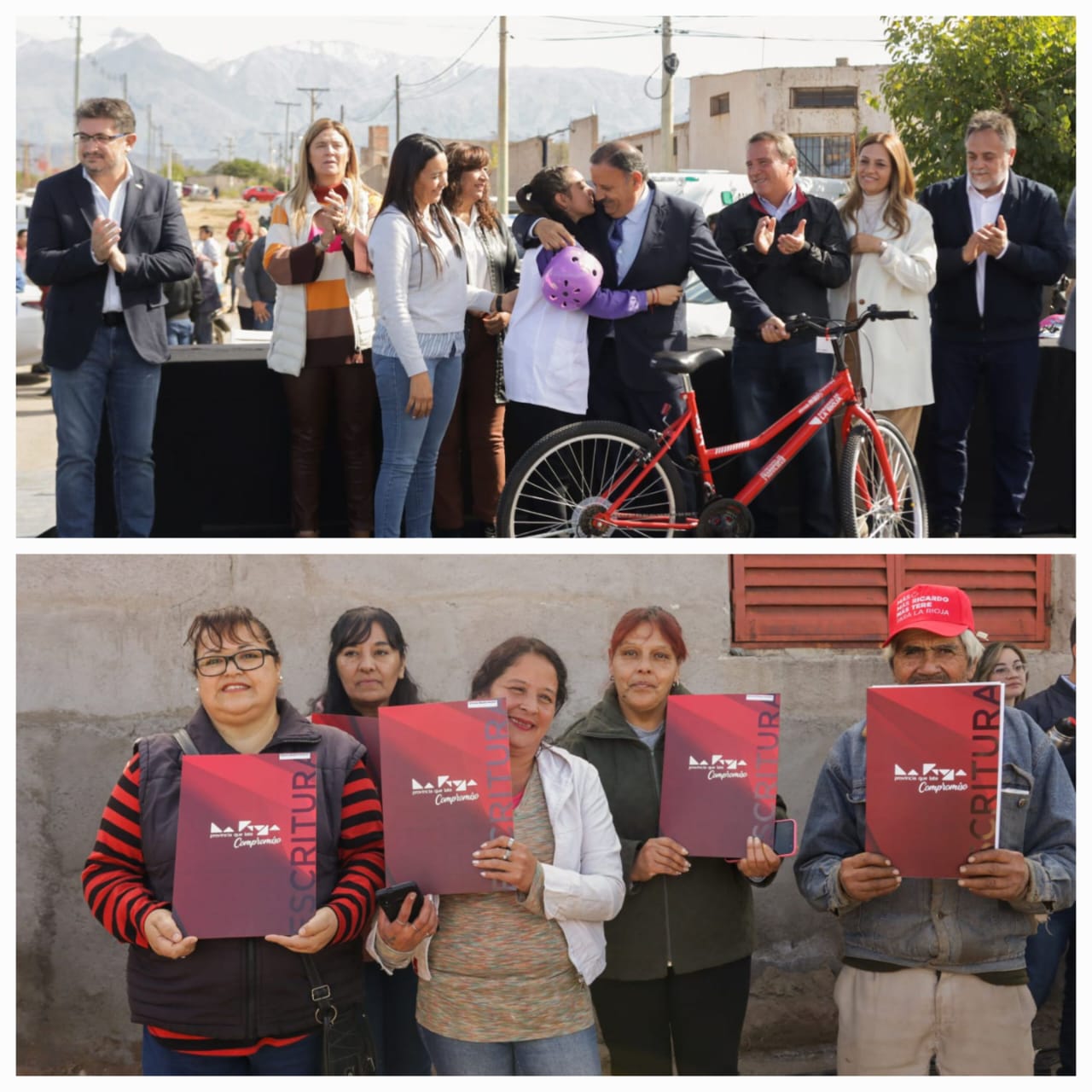 En Chilecito Quintela entregó más de 200 bicicletas a estudiantes, 406 escrituras y 100 decretos de pase a planta permanente 
