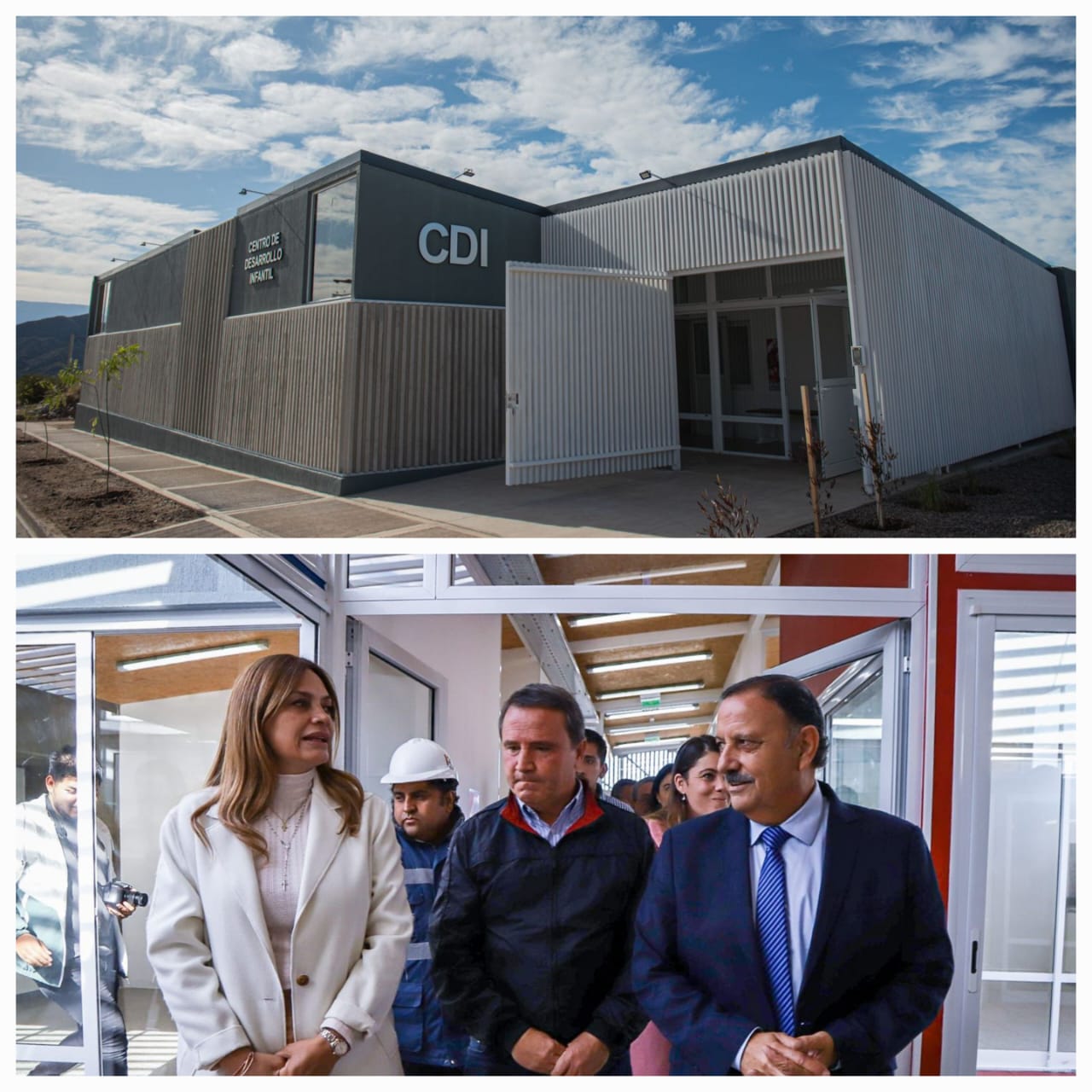 Quintela constató el avance de obra del Centro de Desarrollo Infantil en Chilecito