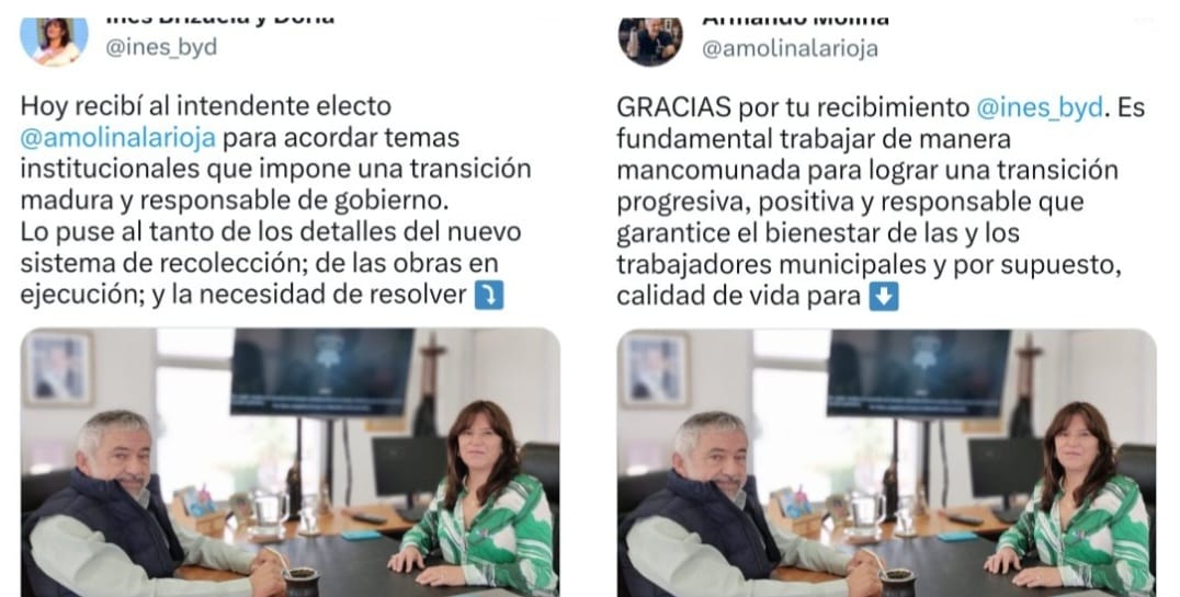 Armando Molina fue recibido por Ines Brizuela y Doria