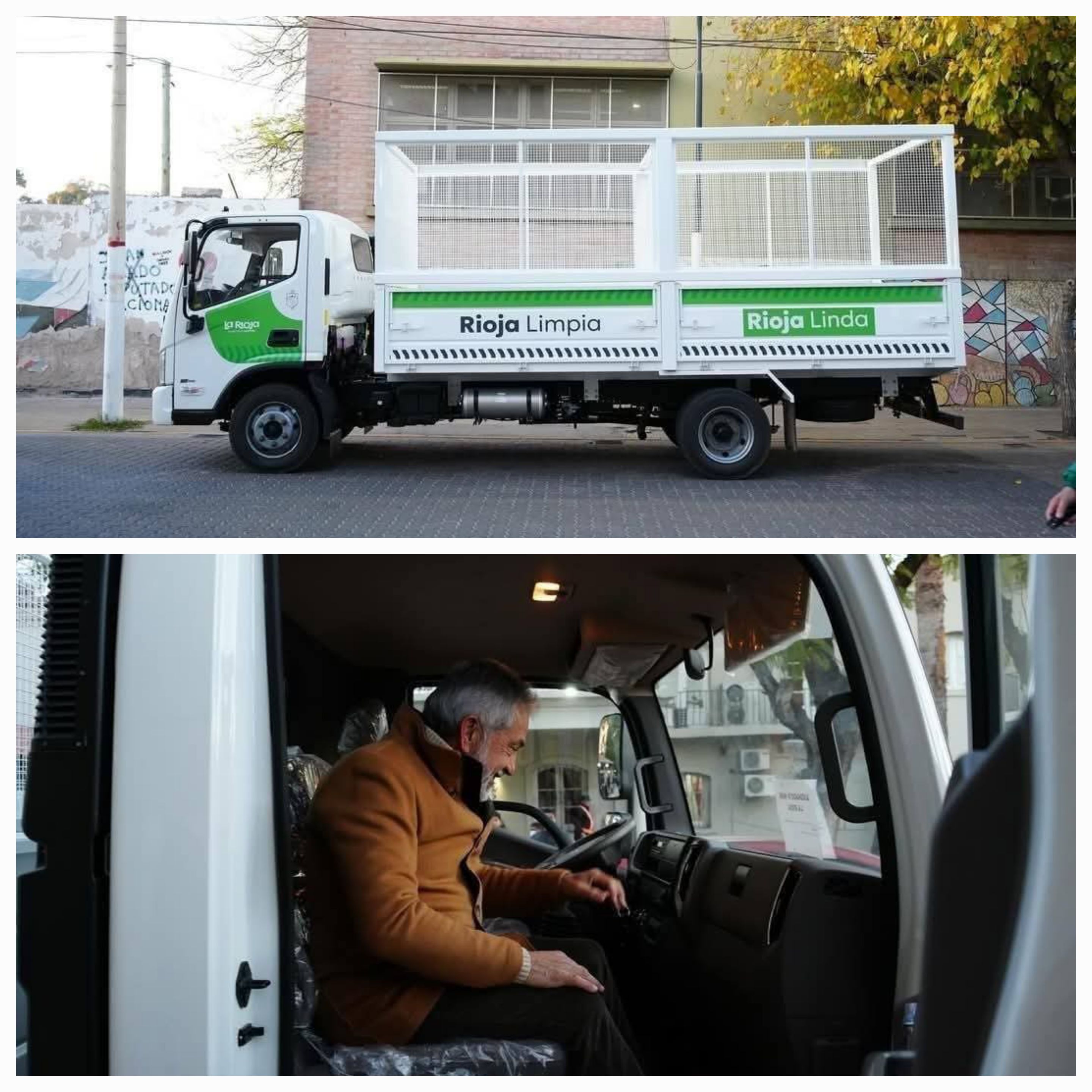 El Intendente Armando Molina refuerza los servicios en la zona Oeste con la incorporacion de un nuevo camion municipal.