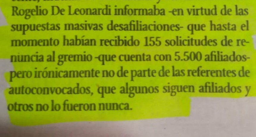 Se cae la careta de los denominados docentes autoconvocados 