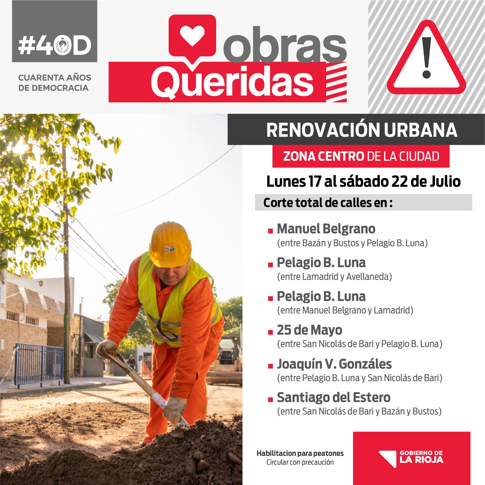 Se intensifican los trabajos para la Renovación Urbana del Área Central y Desagües Pluviales de Capital