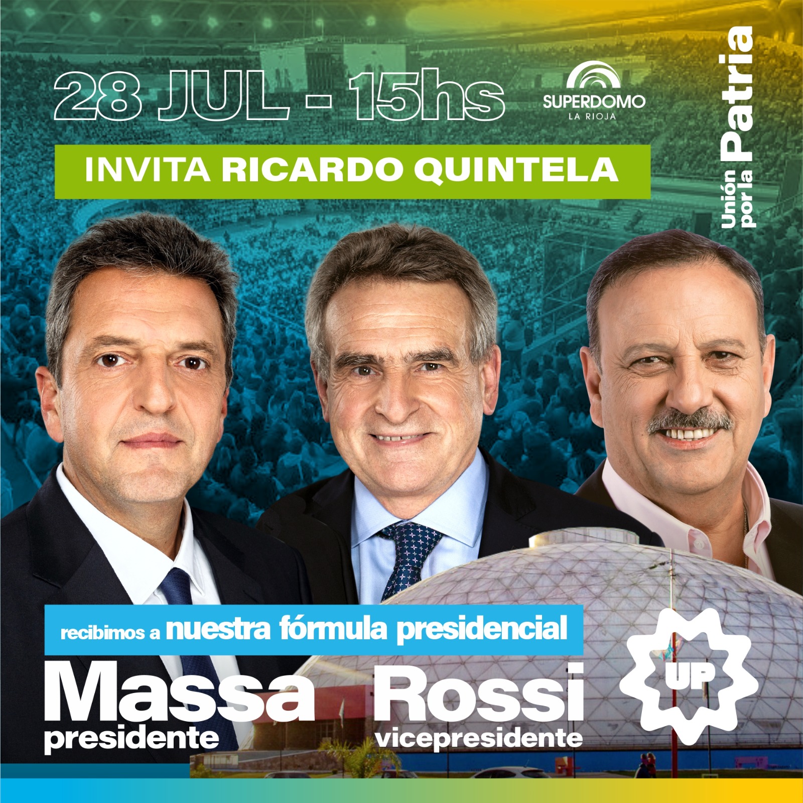 La Rioja le dará la bienvenida a la fórmula presidencial de Unión por la Patria Massa-Rossi