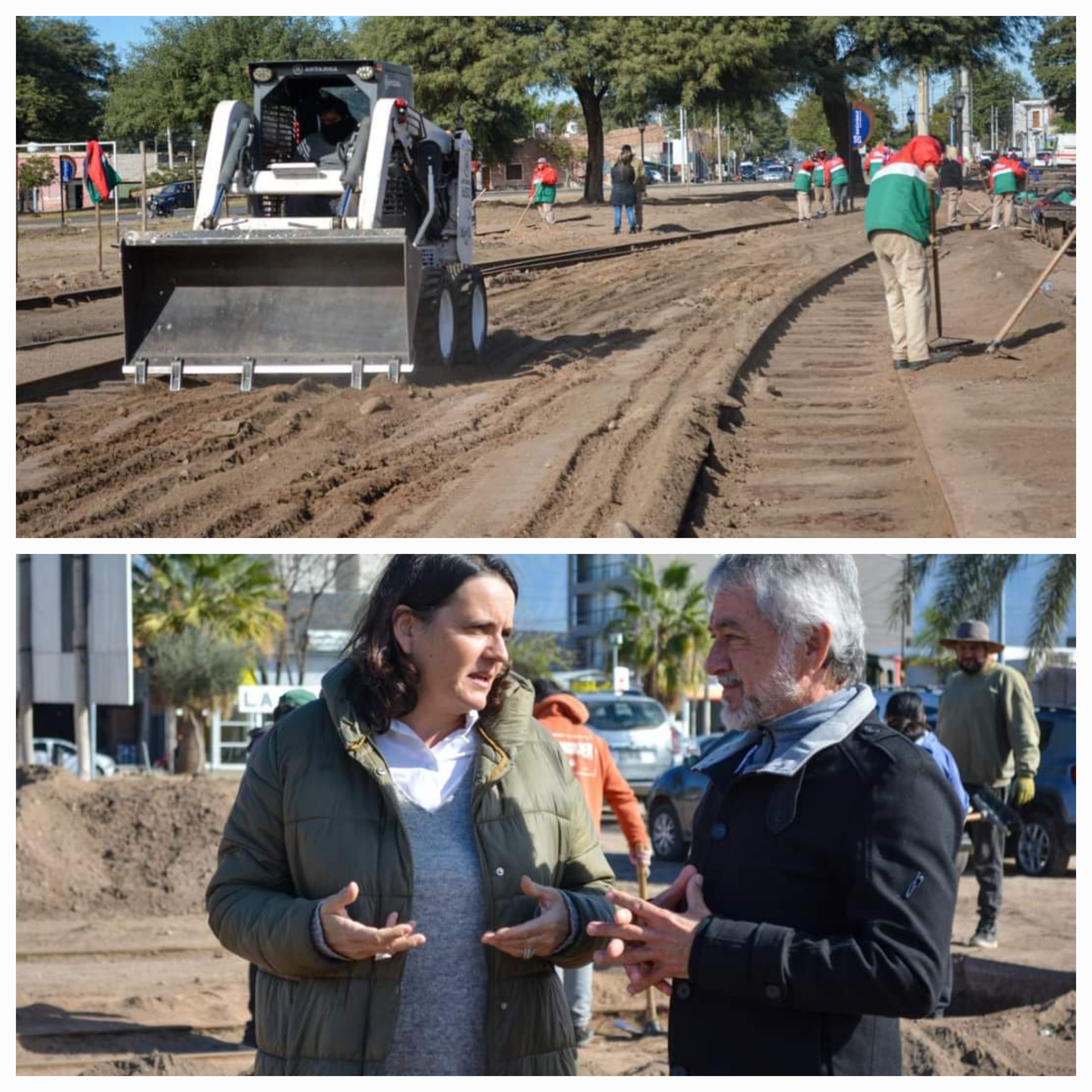 A buen ritmo continua la obra de recuperacion del predio de la Vieja Estacion.
