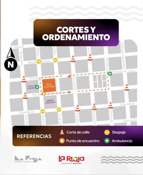 Corte y ordenamiento vehicular por la procesion en honor a San Nicol&aacute;s