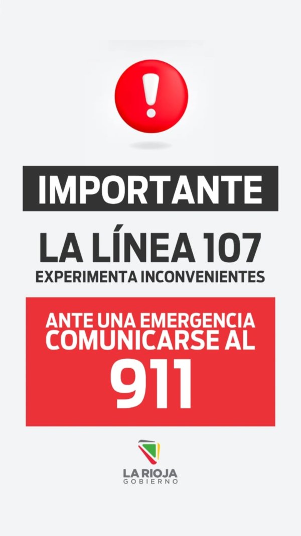 El servicio de emergencia 107 con inconvenientes.