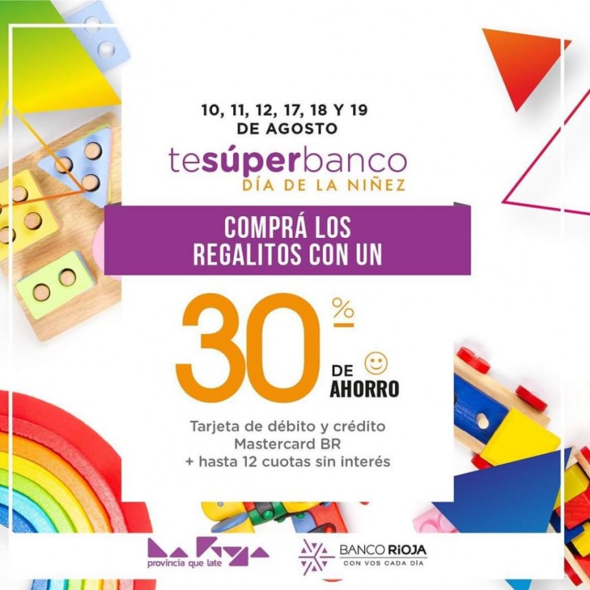 Banco Rioja lanzó “Te Super Banco: Mes de la Niñez”