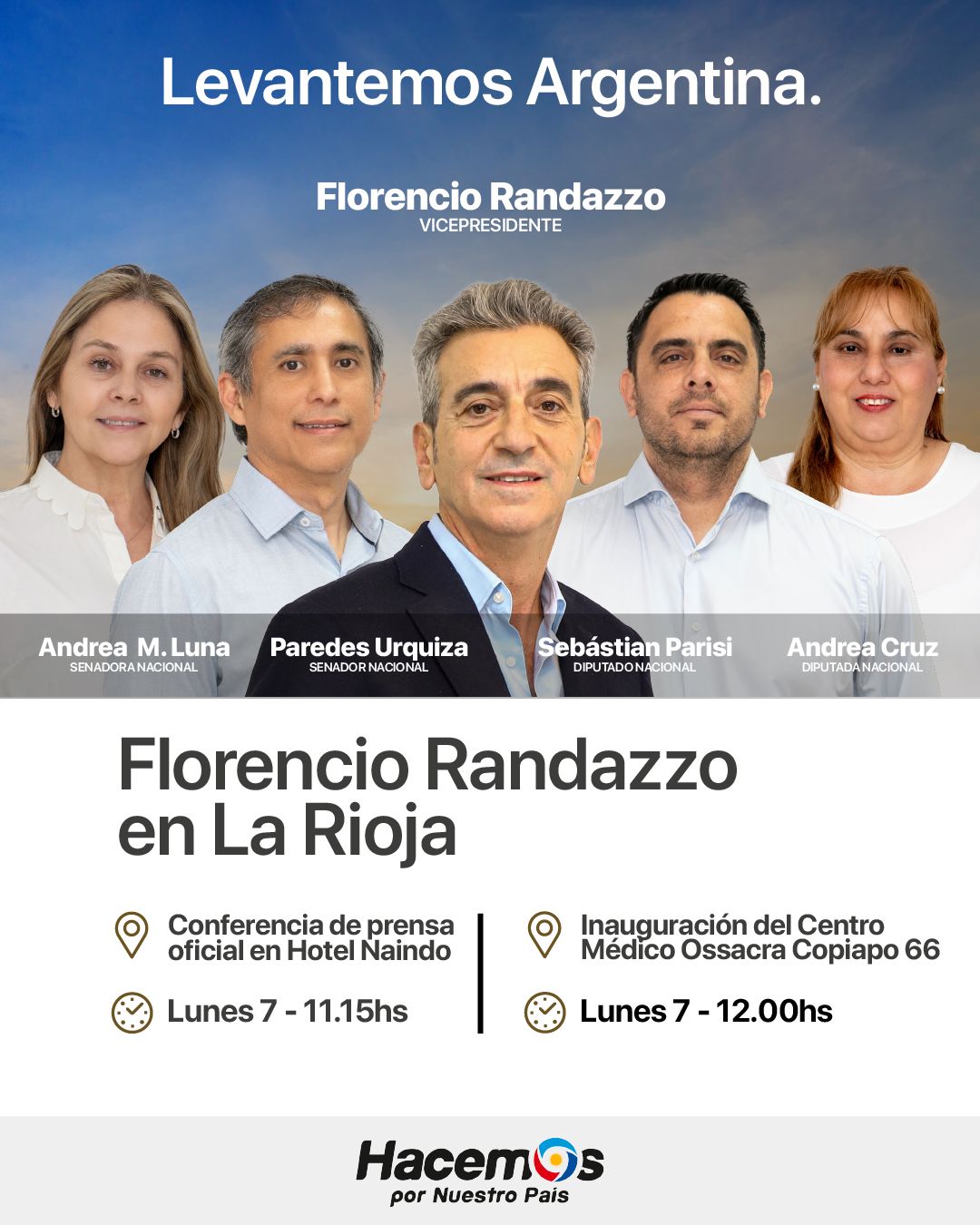 Llega Florencio Randazzo a La Rioja.