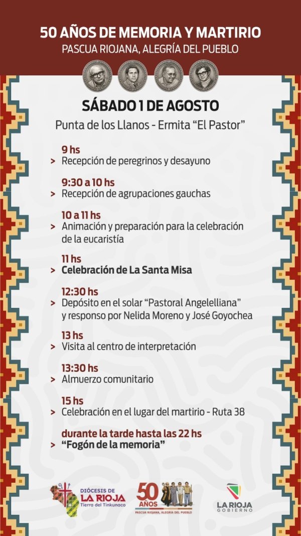 50 a&ntilde;os del martirio de los Beatos Riojanos. La Rioja vuelve a encontrarse con el legado de Monse&ntilde;or Enrique Angelelli 