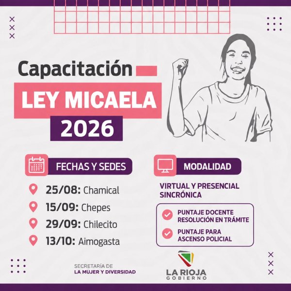 La Rioja llevar&aacute; la capacitaci&oacute;n en Ley Micaela a toda la Provincia con encuentros presenciales y virtuales