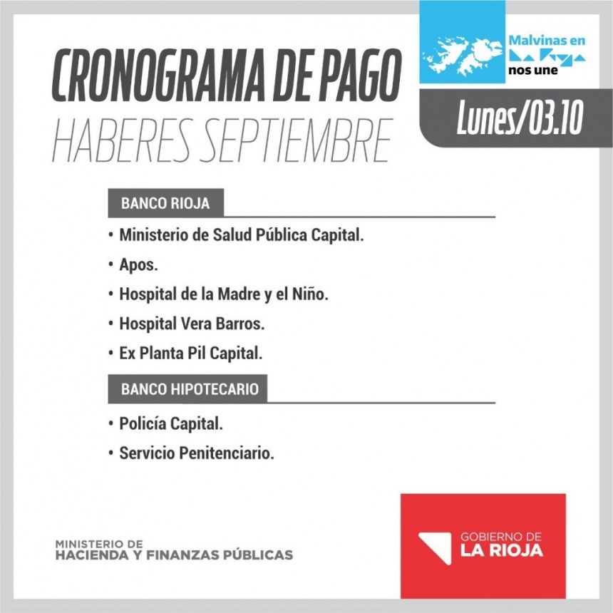 Lunes. Arranca pago de sueldos con aumento incluido.