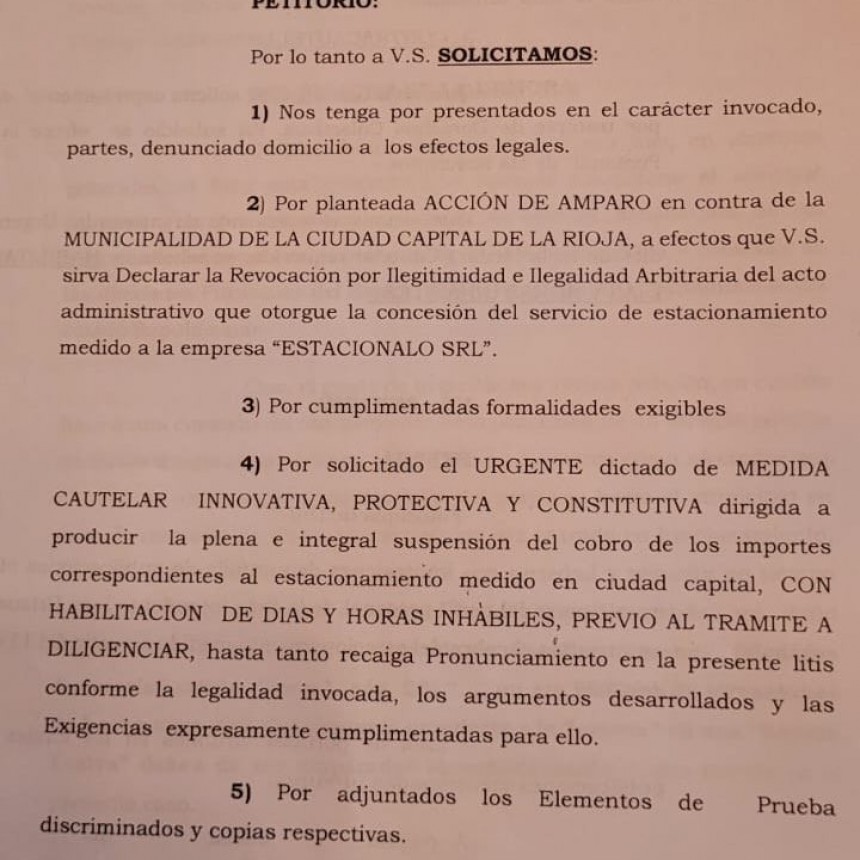 Estacionamiento Medido: Interponen accion judicial para pedir la nulidad de la concesion