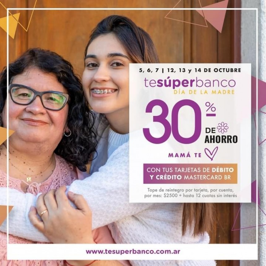 Banco Rioja lanza Te Súper Banco “Día de la Madre”