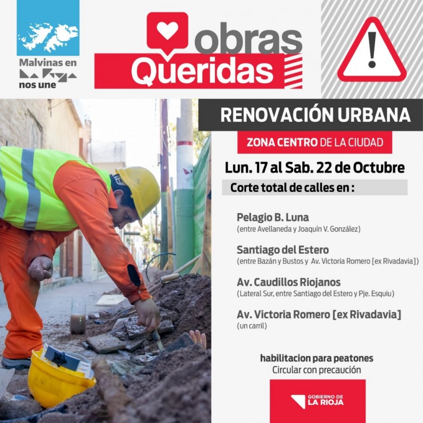 Cortes de calles en el centro de la ciudad