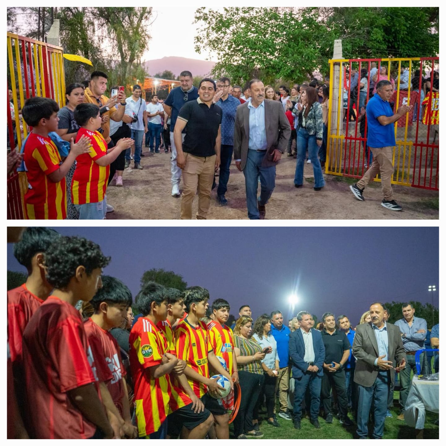 El Gobierno provincial refuerza su apoyo al deporte con la inauguración de luminarias en clubes de Chilecito