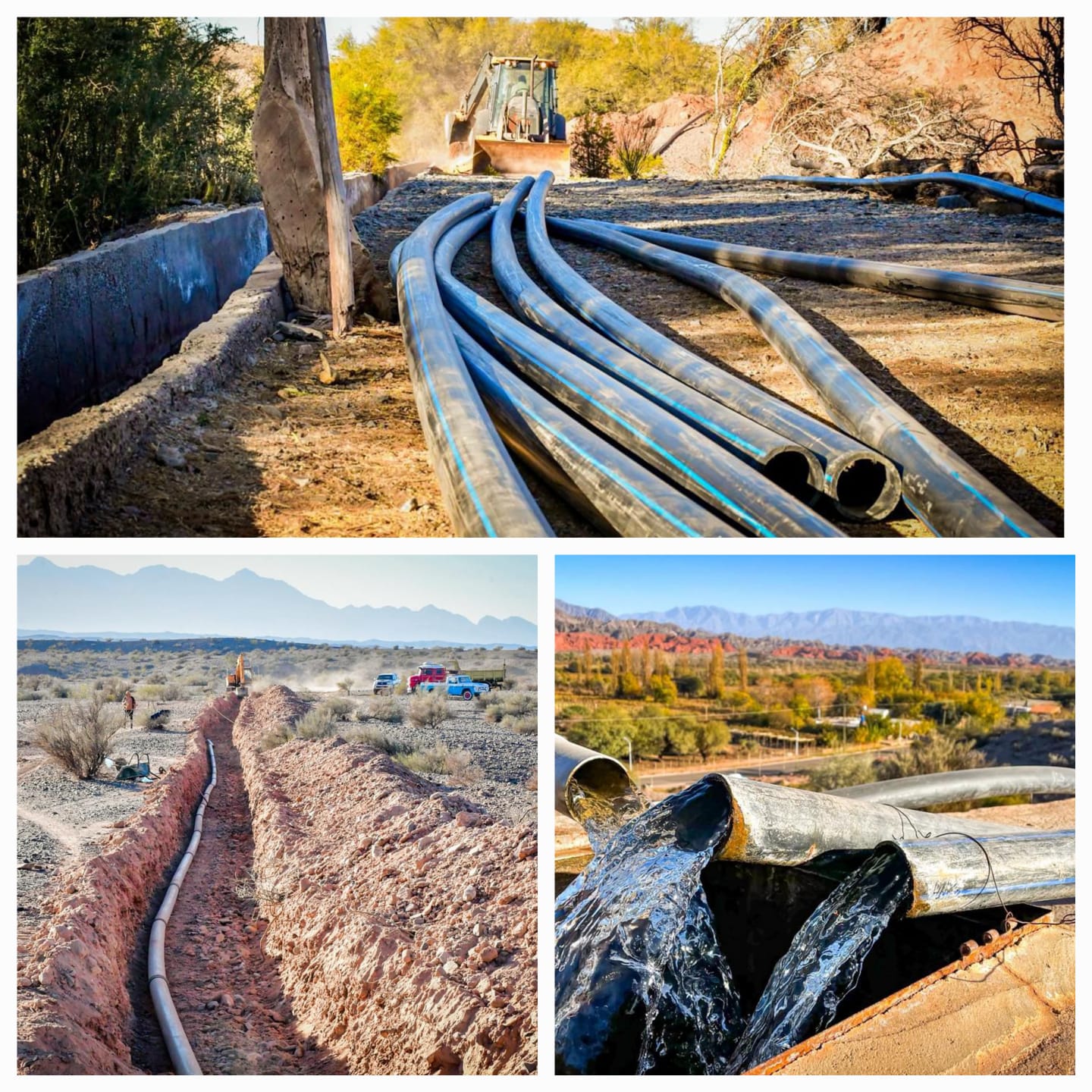 Avanzan las obras en Villa Unión para garantizar agua potable continua y de calidad.