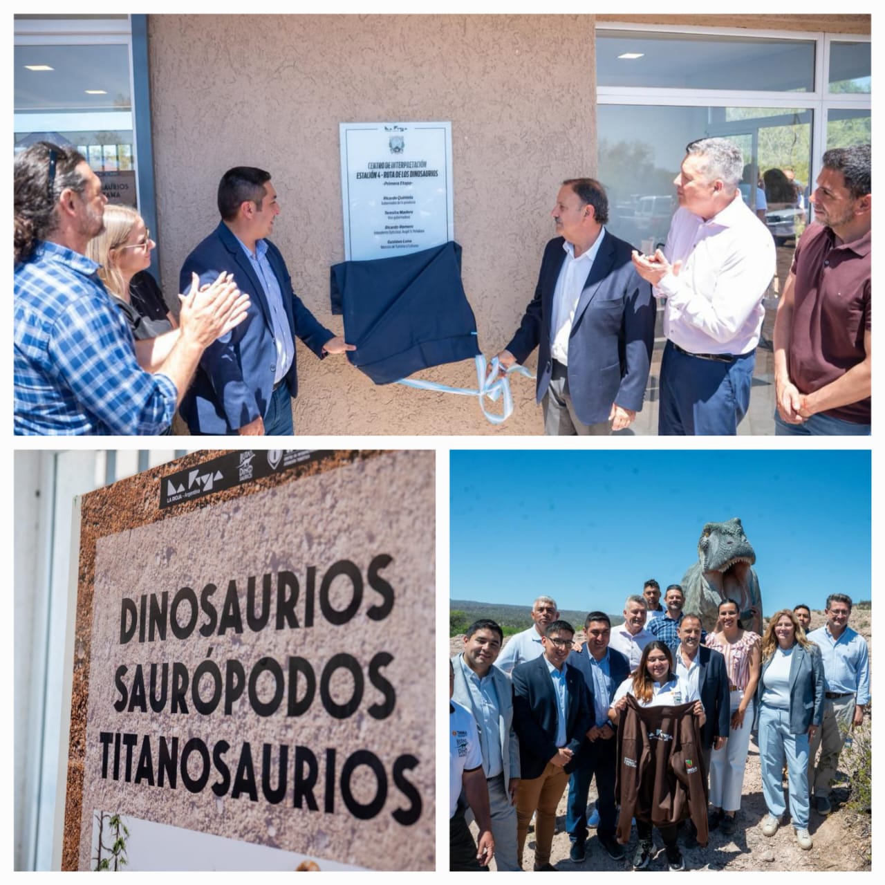 Quintela inauguró el Centro de Interpretación Paleontológico de Tama que potencia la Ruta de los Dinosaurios en Los Llanos