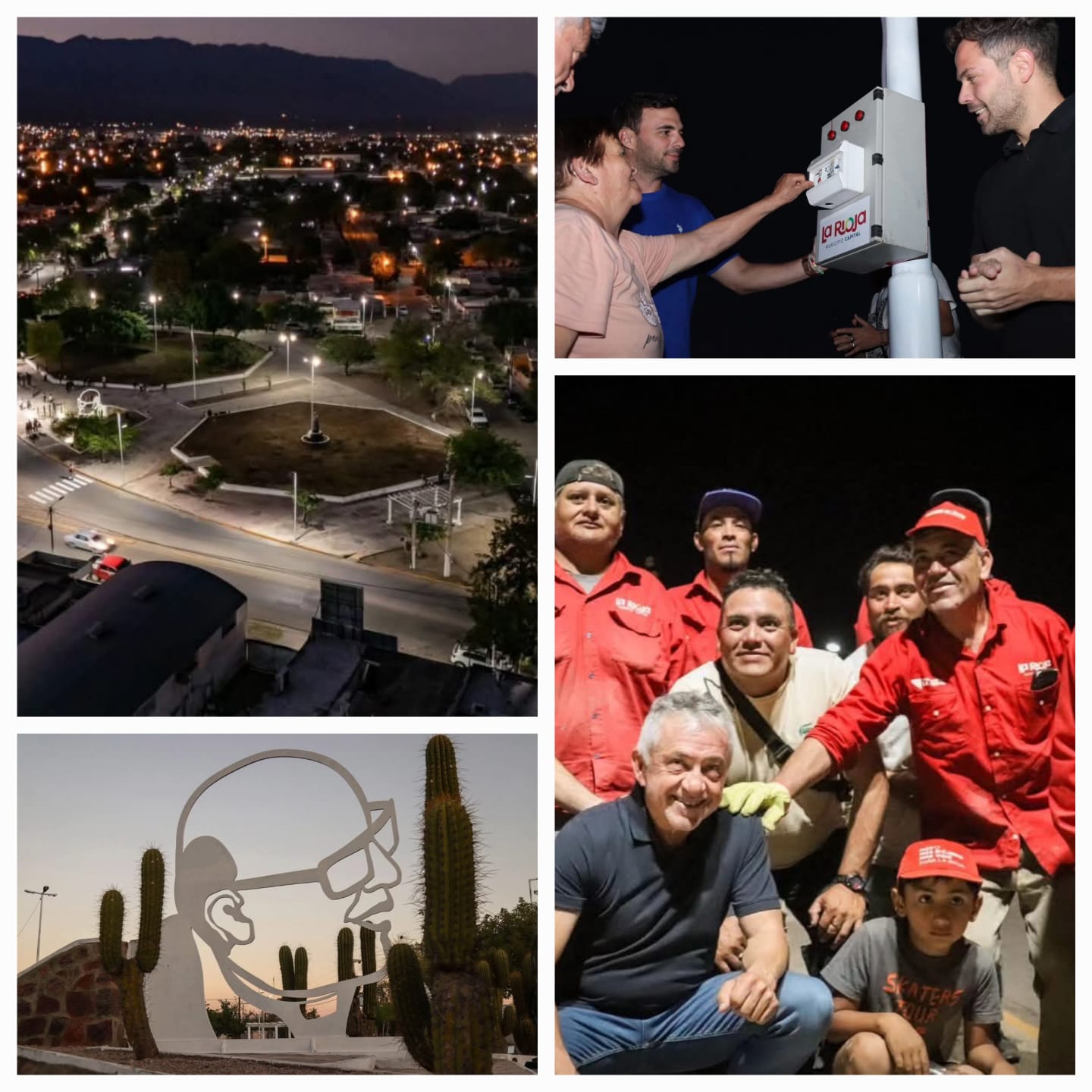 Luz y seguridad para la avenida Angelelli y su pulmon verde.