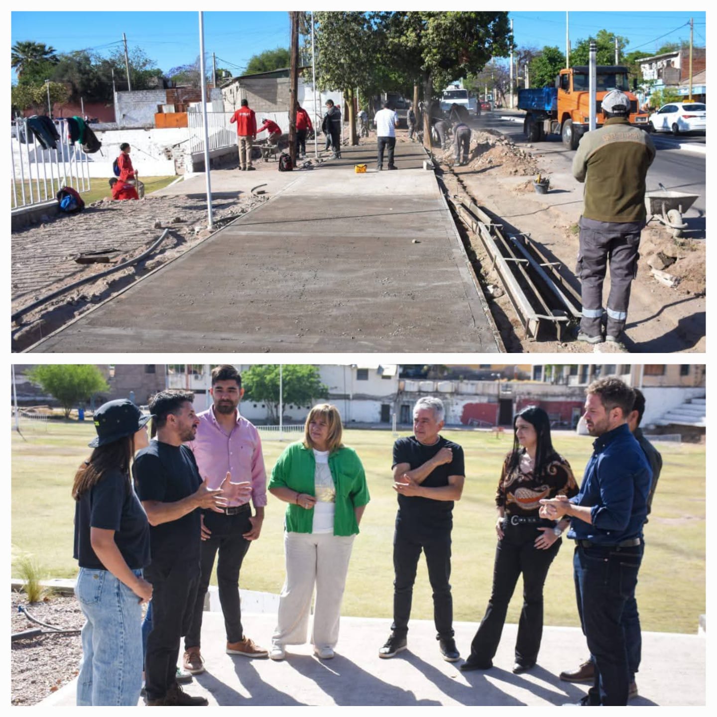 La Ciudad sigue recuperando espacios públicos. El intendente recorrió obras con candidatos de Fuerza Federal.