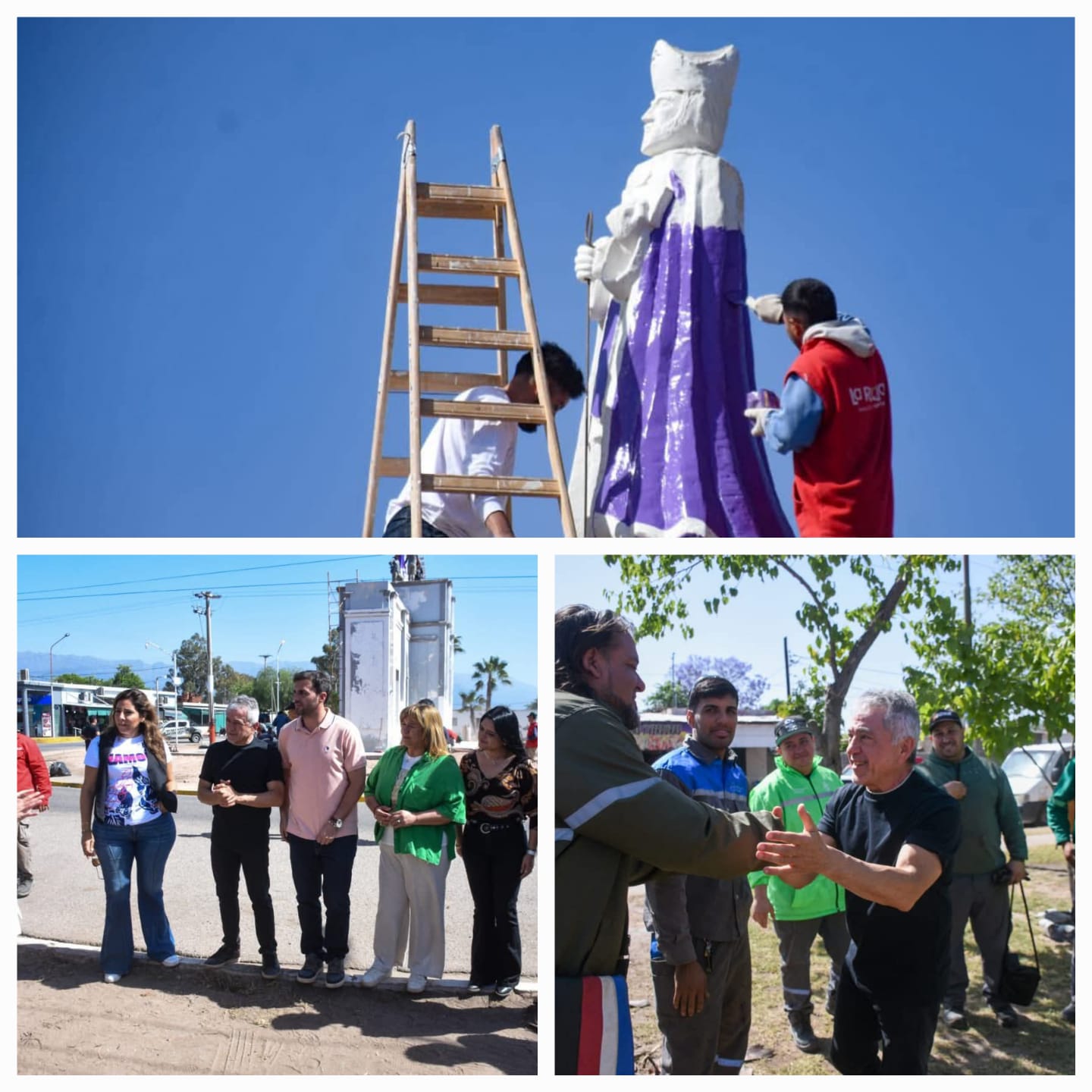 Siguen las obras en la Ciudad. Armando Molina y los candidatos de Fuerza Federal constatan los trabajos en el Portal de San Nicolas