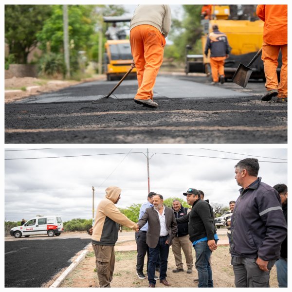 Quintela supervis&oacute; las obras de asfaltado en Tama que mejoran la circulaci&oacute;n y seguridad en los barrios
