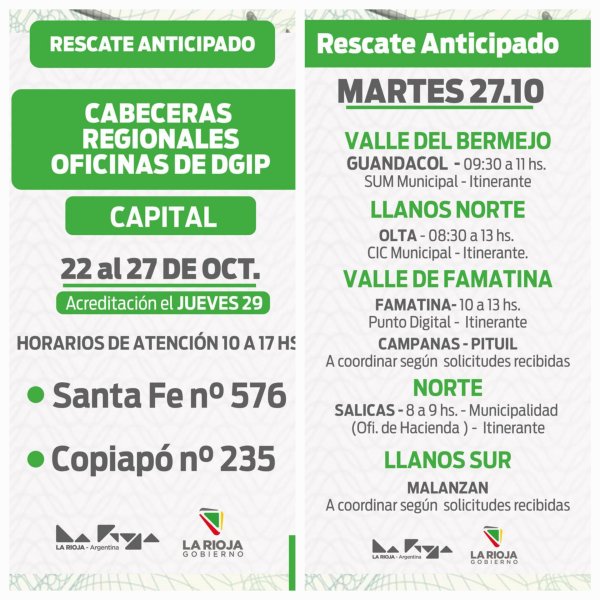 El operativo de rescate anticipado de Chachos continuar&aacute; este martes en Capital y distintas localidades del interior