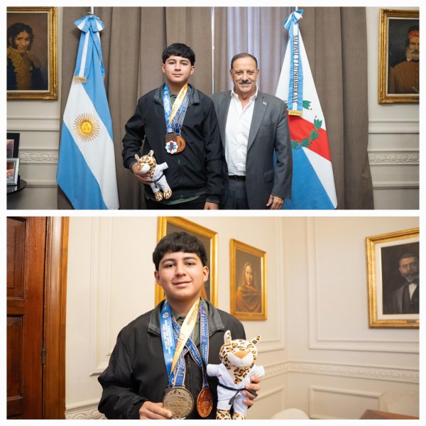 Quintela recibi&oacute; a Brian Gribaudo, el joven judoca de Sanagasta que se consagr&oacute; campe&oacute;n sudamericano