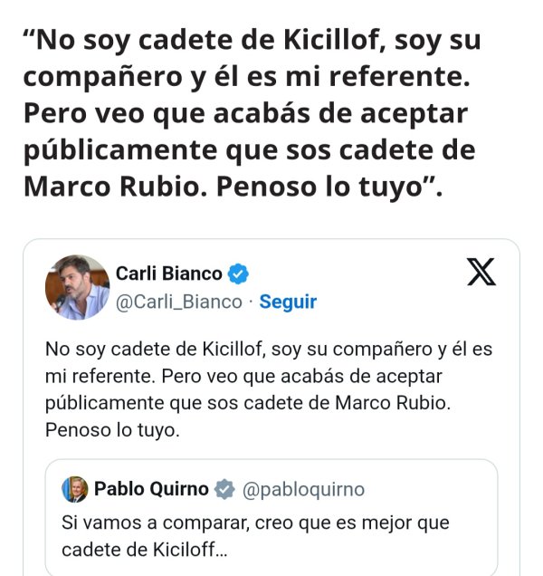 Es joda esto? Pablo Quirno admiti&oacute; ser &ldquo;cadete&rdquo; de la Casa Blanca