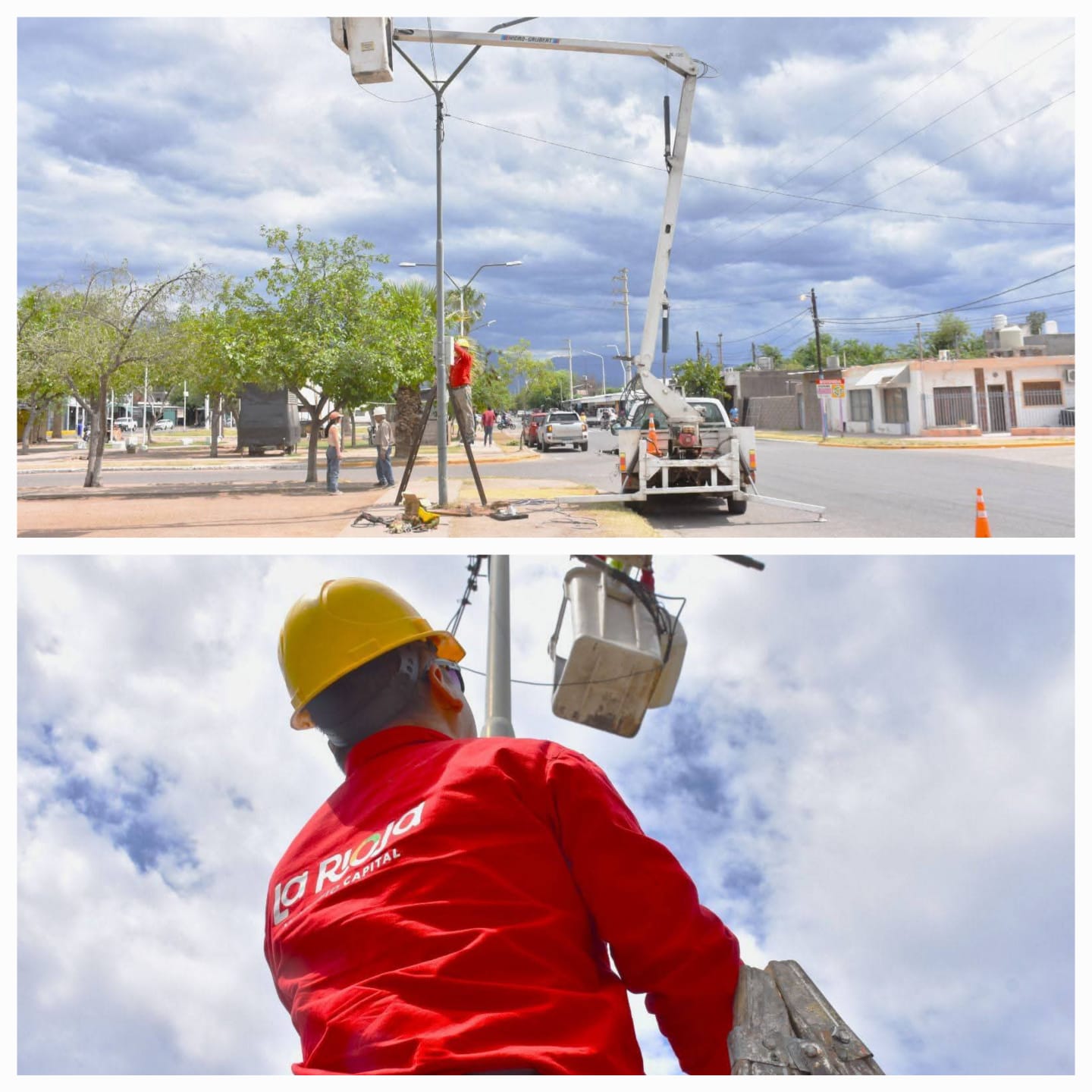 Más iluminación. El Municipio de la Capital llego al barrio Hospital.