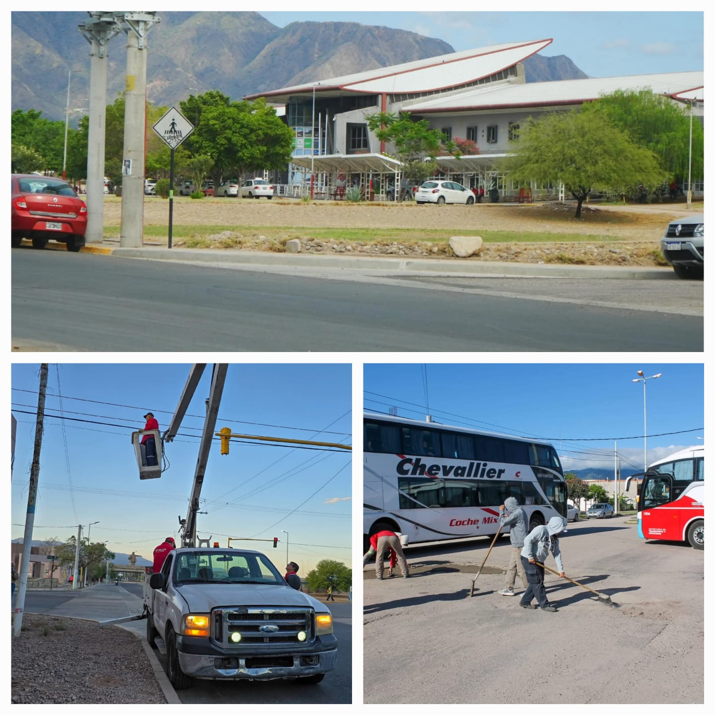 Provincia y Municipio trabajan en el ingreso la terminal de ómnibus.